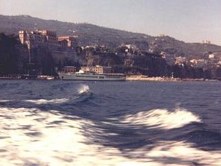 Amalfi from the boat to Capri