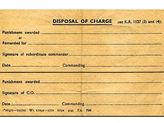RAF Form 252 Charge Disposal